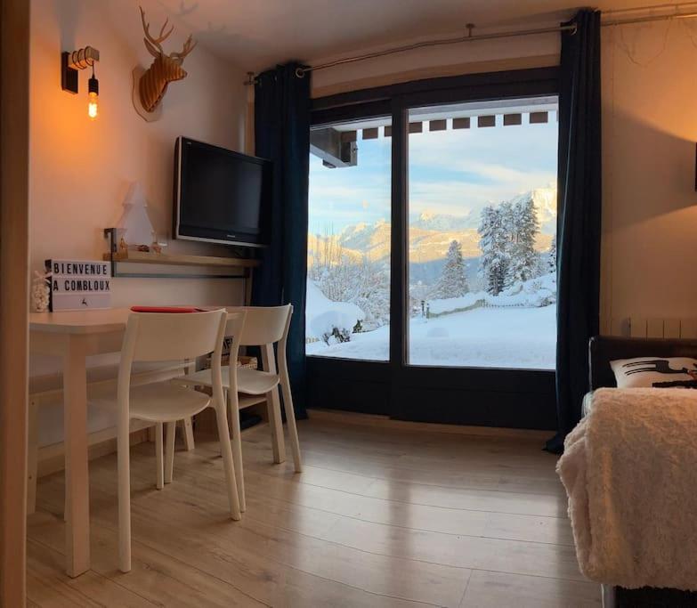 Apartament La Marmotte: Vue Mont Blanc, Terrasse, Parking Combloux Zewnętrze zdjęcie
