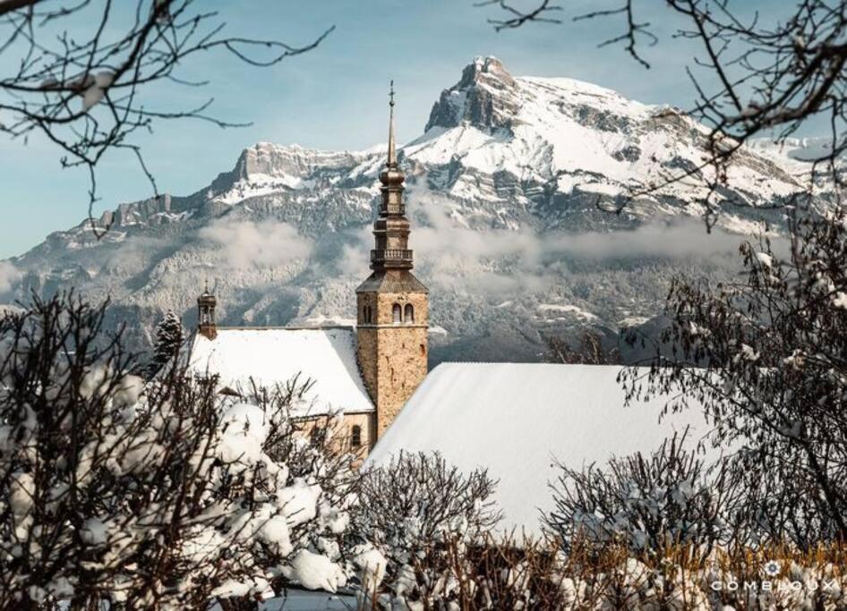 Apartament La Marmotte: Vue Mont Blanc, Terrasse, Parking Combloux Zewnętrze zdjęcie